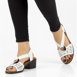 Sandale din piele Filippo DS2308 / 21 Wh alb 1 Sandale din piele Filippo DS2308 / 21 Wh alb 1