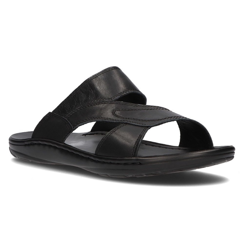 Papuci barbati piele Filippo MK2304 / 21 Bk negru 1