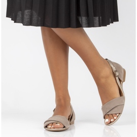 Sandale din piele Filippo 04614-04 / 00-5 bej 2