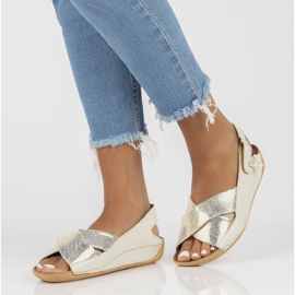 Sandale din piele Filippo 00994-37 / 00-5 ecru 1