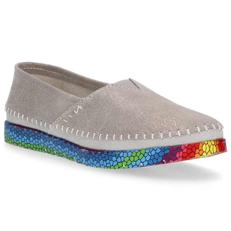 Pantofi din piele Filippo DP1213 / 21 Si argintiu 1