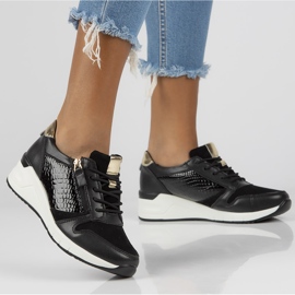 Tenisi din piele Filippo DP2052 / 21 Bk negri negru 2