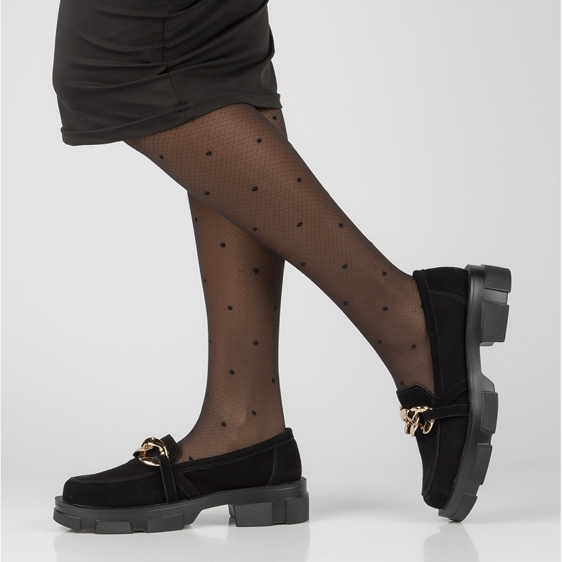 Pantofi din piele Filippo DP3221 / 21 Bk S negru 1