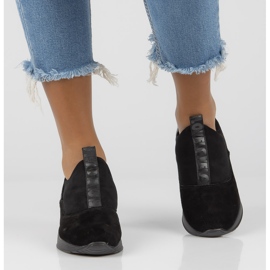 Adidași din piele Filippo DP1689 / 21 Bk Bk Negru 2