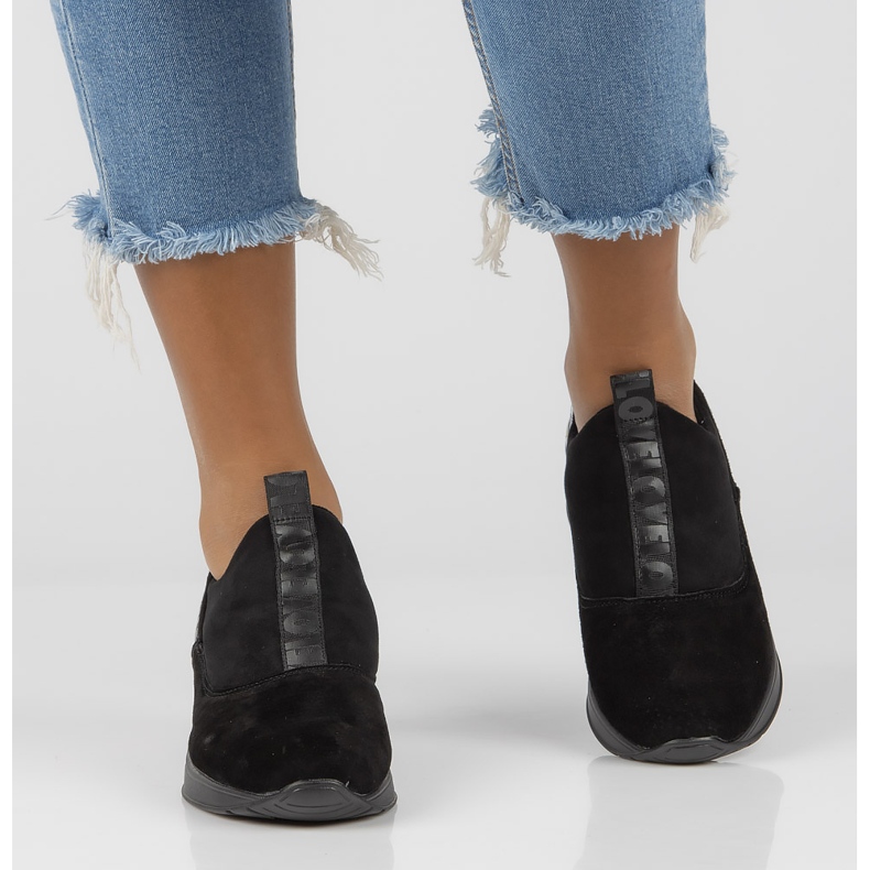 Adidași din piele Filippo DP1689 / 21 Bk Bk Negru 2