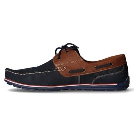 Mocasini Filippo 1774 K Granat + nubuc maro albastru marin 2
