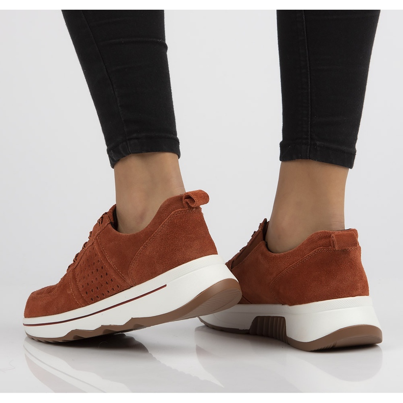 Filippo Tenisi din piele DP3171 / 21 Br maro portocale 1 Filippo Tenisi din piele DP3171 / 21 Br maro portocale 1