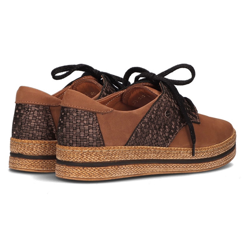 Pantofi din piele Filippo 10123 maro 1