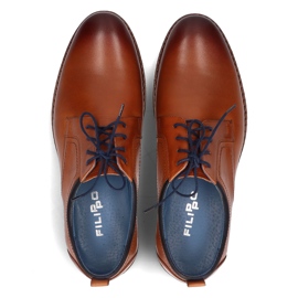 Pantofi din piele Filippo 1726 maro 1