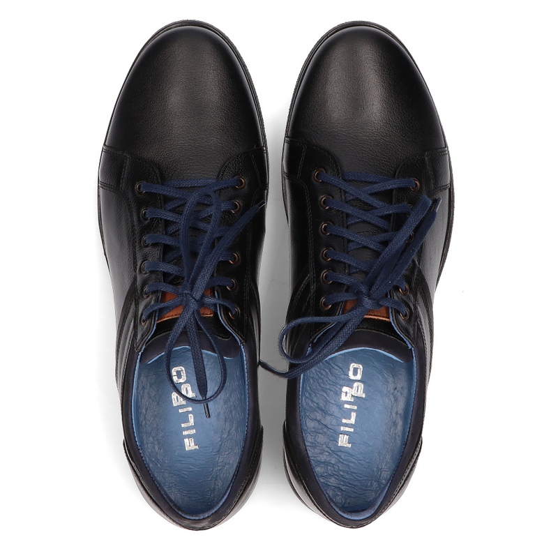 Pantofi din piele Filippo 1703 negru 1