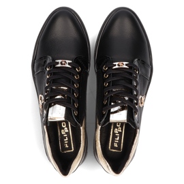Tenisi din piele Filippo 128 negri negru 1