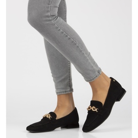 Mocasini din piele Filippo 05313 negri negru 1