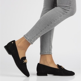 Mocasini din piele Filippo 05313 negri negru 2