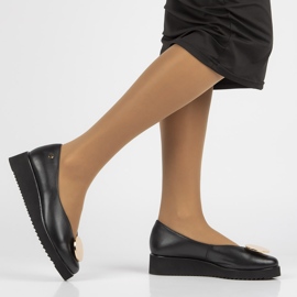 Pantofi din piele Filippo 05315B negru 1