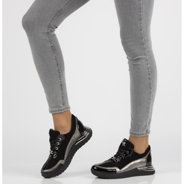 Tenisi din piele Filippo 120 negri negru 1