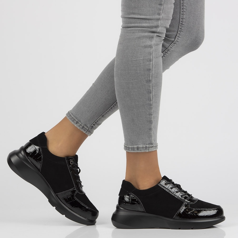 Tenisi din piele Filippo DP3168 / 21 Bk negri negru 1