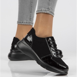 Tenisi din piele Filippo DP3168 / 21 Bk negri negru 2