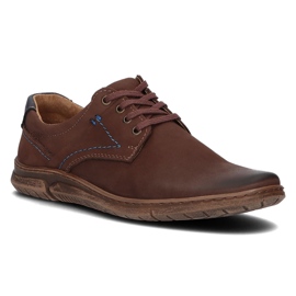 Pantofi din piele Filippo 858 maro 1