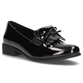 Pantofi din piele Filippo DP3175 / 21 Bk negru 1