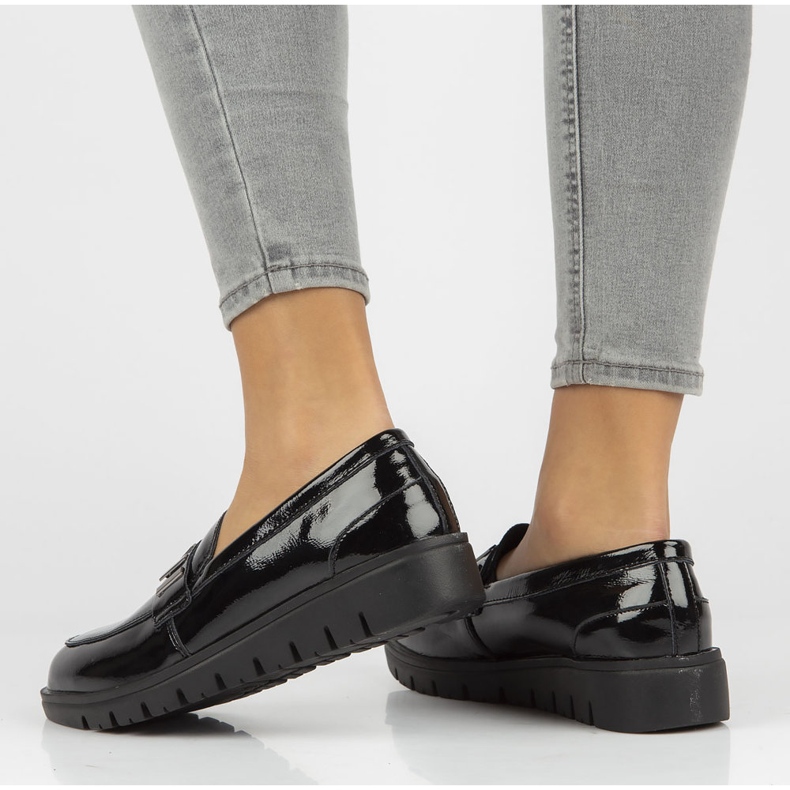 Pantofi din piele Filippo DP3204 / 21 Bk negru 1