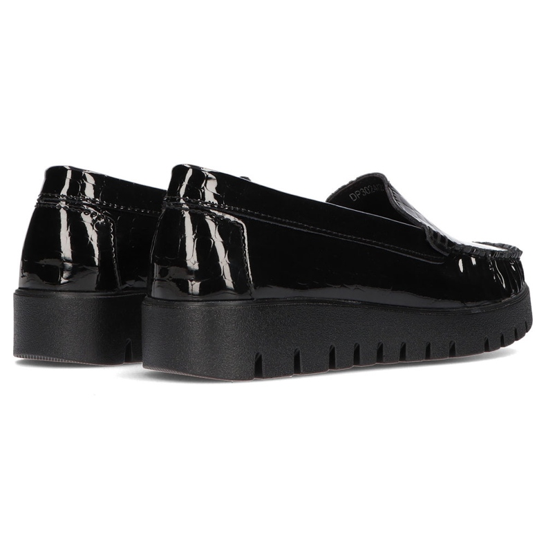 Pantofi din piele Filippo DP3024 / 21 Bk Cr negru 2