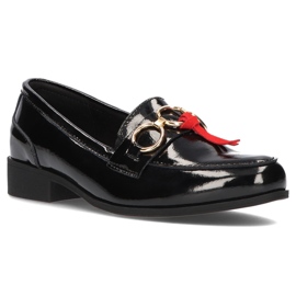 Pantofi din piele Filippo DP3173 / 21 Bk negru 1