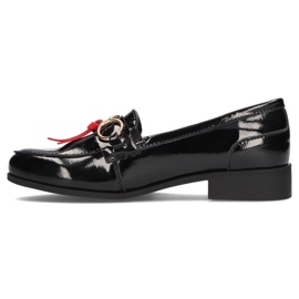Pantofi din piele Filippo DP3173 / 21 Bk negru 2