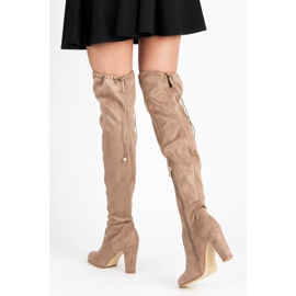 Betler Cizme din piele de căprioară pe stâlp maro 1