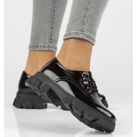 Pantofi din piele Filippo DP3153 / 21 Bk negru 1