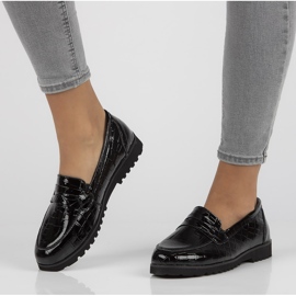 Mocasini din piele Filippo DP3172 / 21 Bk negru 1