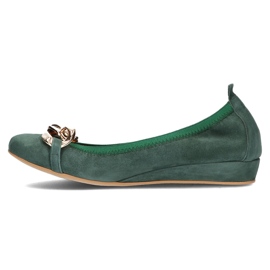 Balerini Filippo 894 din piele verde 1 Balerini Filippo 894 din piele verde 1