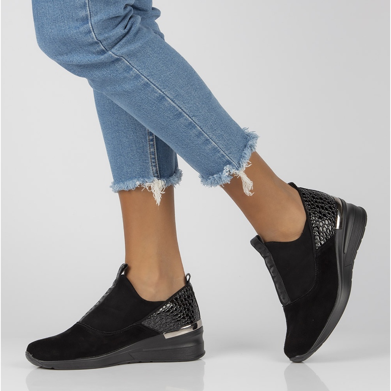 Tenisi din piele Filippo DP1689 / 22 Bk Bk Black negru 1