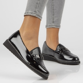 Mocasini din piele Filippo DP1515 / 22 Bk L negru 1