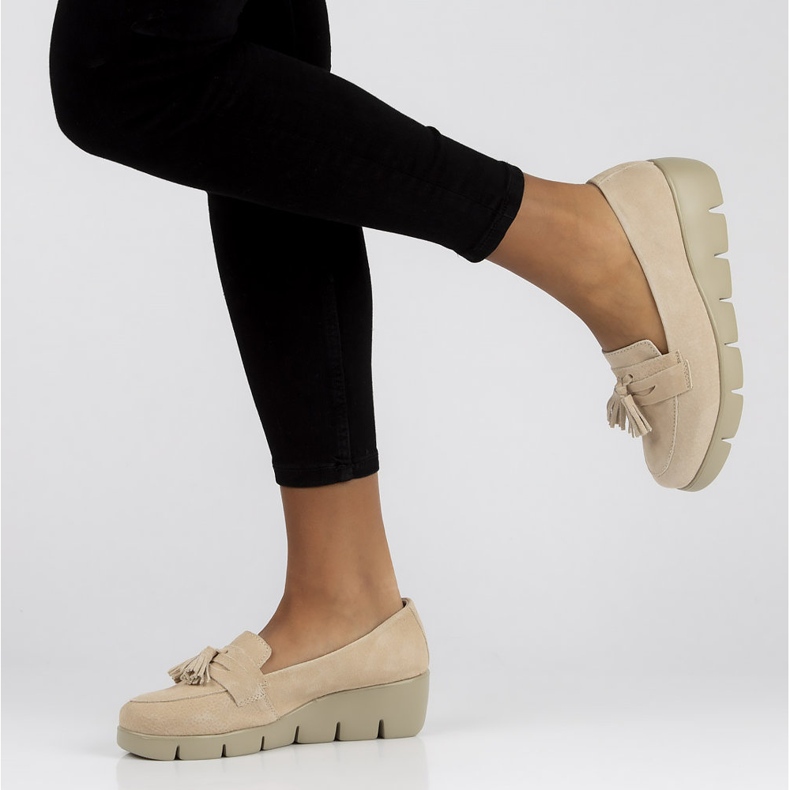 Pantofi din piele Filippo DP3162 / 22 Be beige bej 1