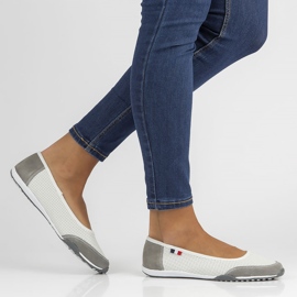 Pantofi din piele Filippo DP142 / 22 Wh Gr alb-gri 1