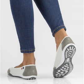 Pantofi din piele Filippo DP142 / 22 Wh Gr alb-gri 2