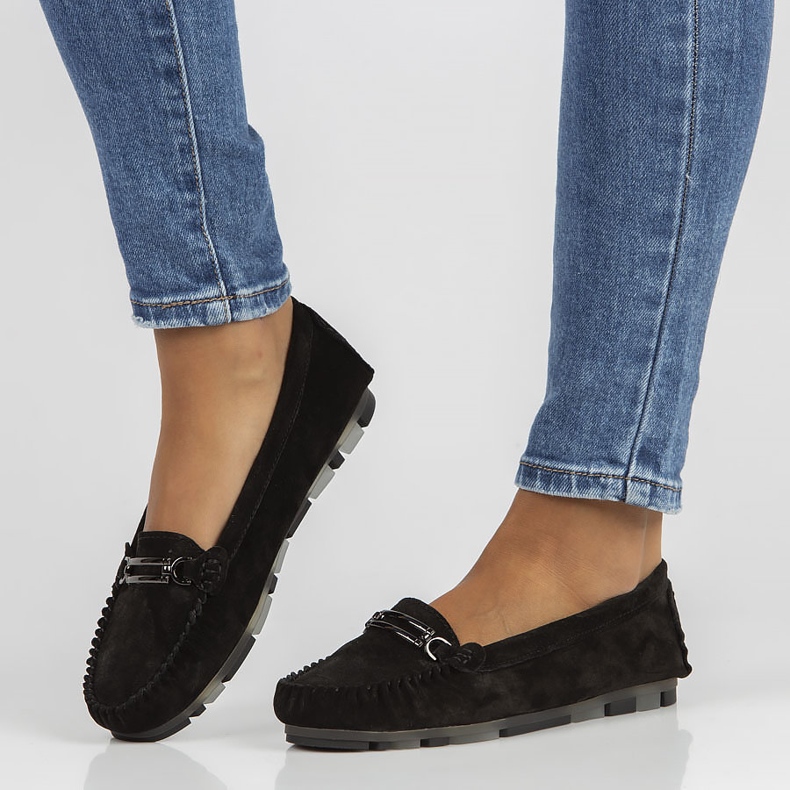 Mocasini din piele Filippo DP1202 / 22 negri negru 2