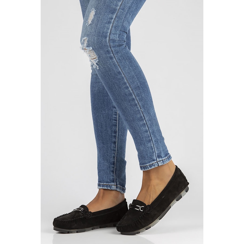 Mocasini din piele Filippo DP1202 / 22 negri negru 1