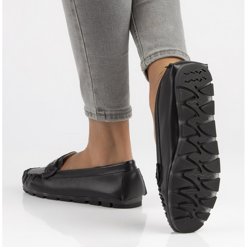 Mocasini din piele Filippo DP3629 / 22 Bk negru 1