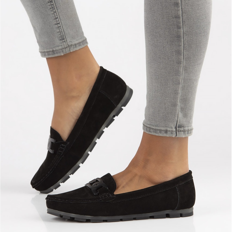 Mocasini din piele Filippo DP3630 / 22 Bk negru 1