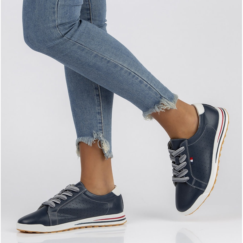 Pantofi din piele Filippo DP3509 / 22 Nv bleumarin albastru marin 1