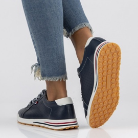 Pantofi din piele Filippo DP3509 / 22 Nv bleumarin albastru marin 2