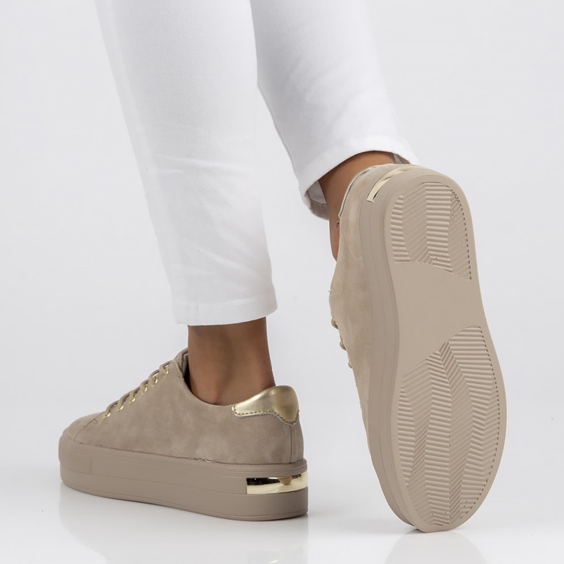 Pantofi din piele FILIPPO DP3533 / 22 Fii bej 2