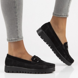 Mocasini din piele Filippo DP3334 / 22 Bk negru 2