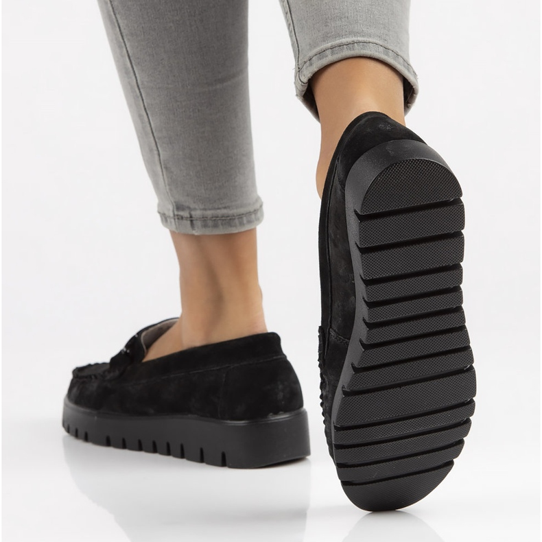 Mocasini din piele Filippo DP3334 / 22 Bk negru 1