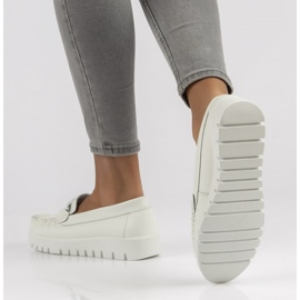 Mocasini din piele Filippo DP3334 / 22 Wh alb 1 Mocasini din piele Filippo DP3334 / 22 Wh alb 1