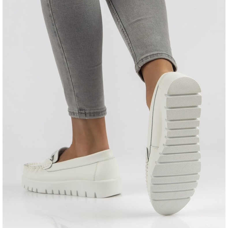 Mocasini din piele Filippo DP3334 / 22 Wh alb 1 Mocasini din piele Filippo DP3334 / 22 Wh alb 1