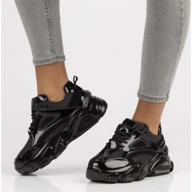 Tenisi din piele Filippo BJ1848-SP negri negru 2