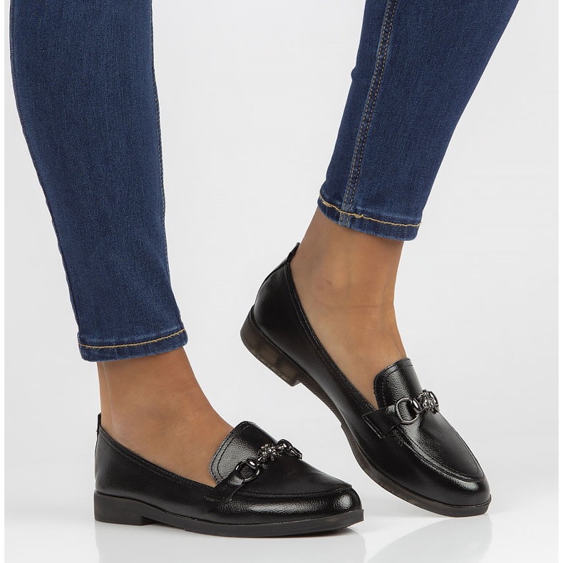 Pantofi negri Filippo B50022-BL negru 1