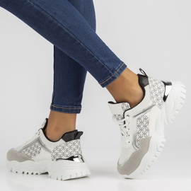 Tenisi Filippo BB116 alb si negru 2